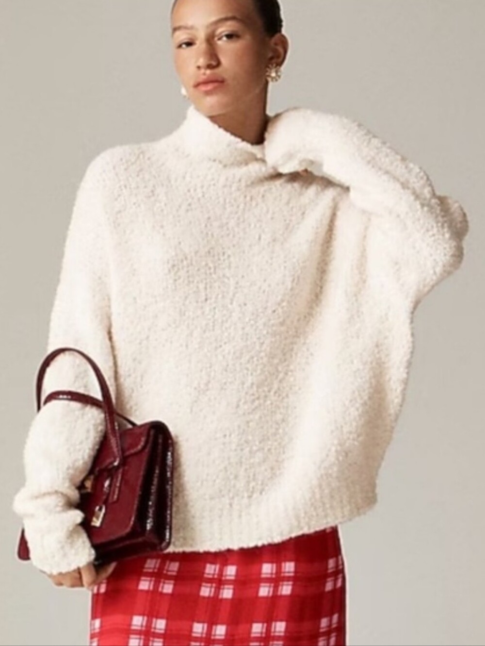 J. Crew Turtleneck Sweater In Boucle Yarn